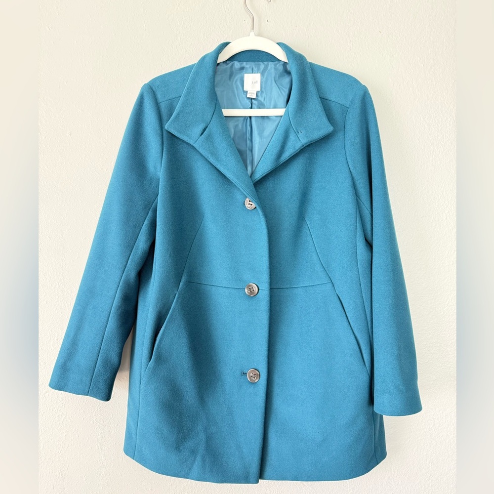 J. Jill Women's Teal Pea Coat